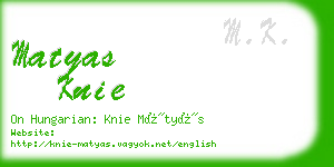 matyas knie business card